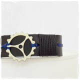 Clock Gear Leather Cuff Bracelet