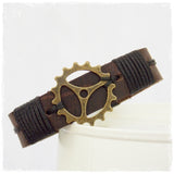 Personalized Steampunk Leather Bracelet