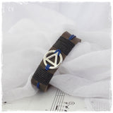 Alcoholics Anonymous Leather Bracelet