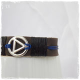 Sobriety Leather Bracelet Cuff