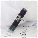 Courage & Determination Spirit Hummingbird Leather Bracelet