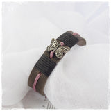 Yoga Meditation Leather Bracelet Cuff