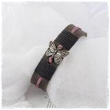 Butterfly Transformation Soul Leather Bracelet