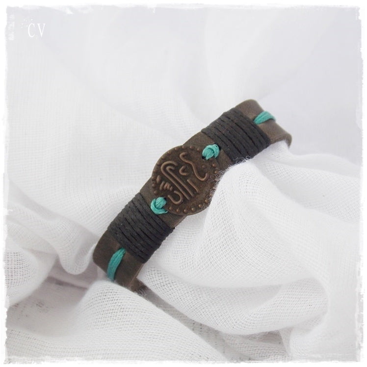 Turkish Coin Tribal Leather Bracelet Cuff