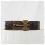 Labrys Leather Bracelet Cuff