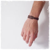 Rustic Minimal Leather Bracelet Cuff