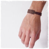 Asymmetric Celtic Brown Leather Bracelet