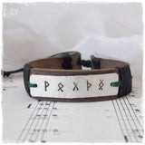 Runic Leather Bracelet *