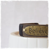 Believe Positivity Leather Bracelet