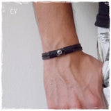 Yin Yang Men's Leather Bracelet