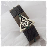 Trinity Knot Leather Bracelet