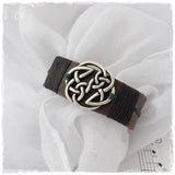 Celtic Knotwork Eco-Leather Bracelet Cuff
