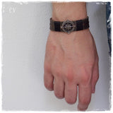 Compass Bracelet For Him Made Of Genuine Leather