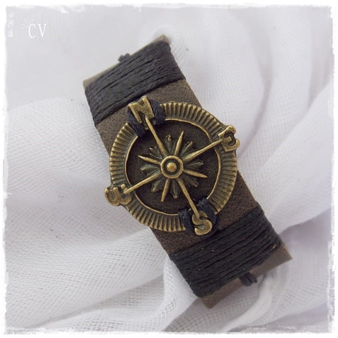 Men's 3rd Anniversary Leather Bracelet Cuff