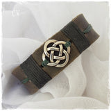 Dara Knot Celtic Leather Bracelet Cuff