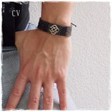 Celtic Dara Knot Leather Wristband
