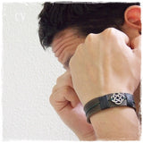 Celtic Men's Leather Wristband