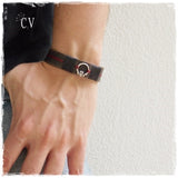 Claddagh Leather Bracelet