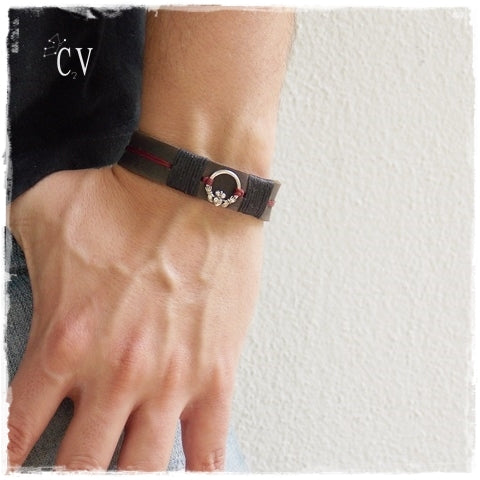 Claddagh Leather Bracelet