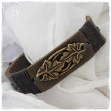 Nature Elven Leather Cuff Bracelet