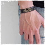 Grape Vine Leaf Leather Bracelet
