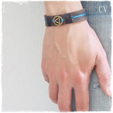 12 Step Recovery Leather Bracelet