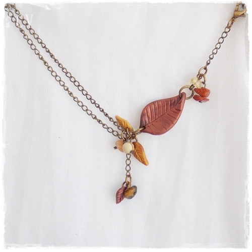 Gold Copper Leaf Elven Bracelet