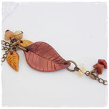 Autumn Leaf Polymer Clay Bracelet