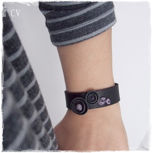 Geometric Tribal Black Wristband