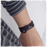 Alternative Fashion Lolita Black Leather Wristband