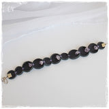 Alternative Black Leather Bracelet Cuff