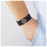 Yogini Leather Bracelet - Crown Chakra Cuff