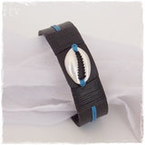 Personalized Cowrie Leather Bracelet