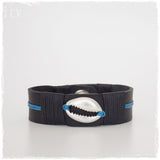 Secret Message Cowrie Leather Bracelet