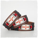 Northen Ireland Flag Leather Bracelet