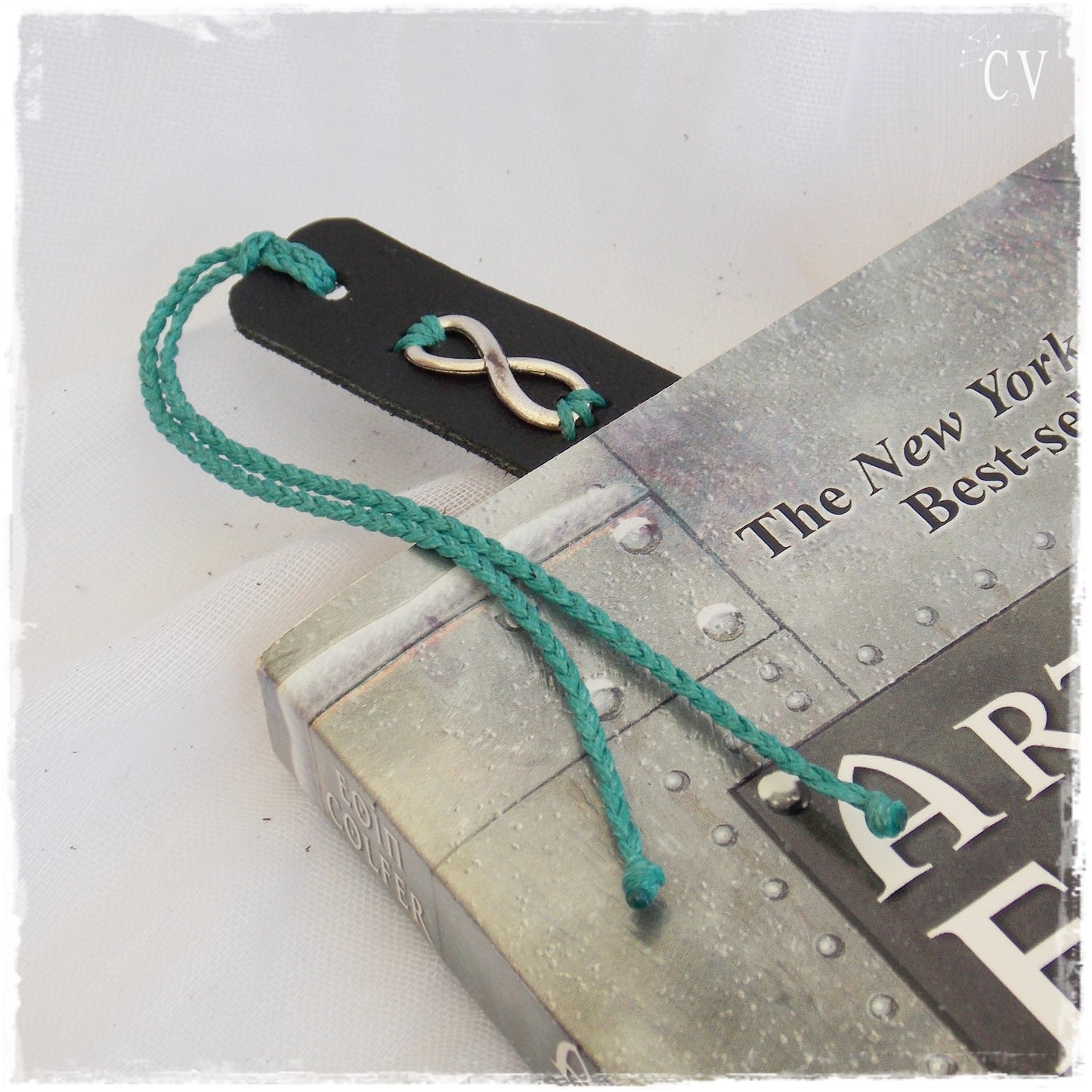 Leather Anniversary Infinity Bookmark ~