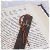 Double-Headed Axe Leather Bookmark
