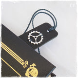 Clock Gear Leather Bookmark