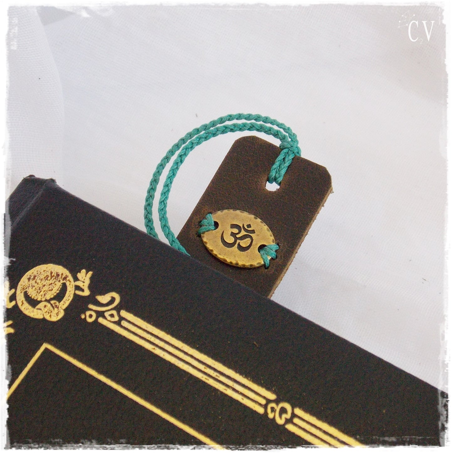 Meditation Leather Bookmark ~