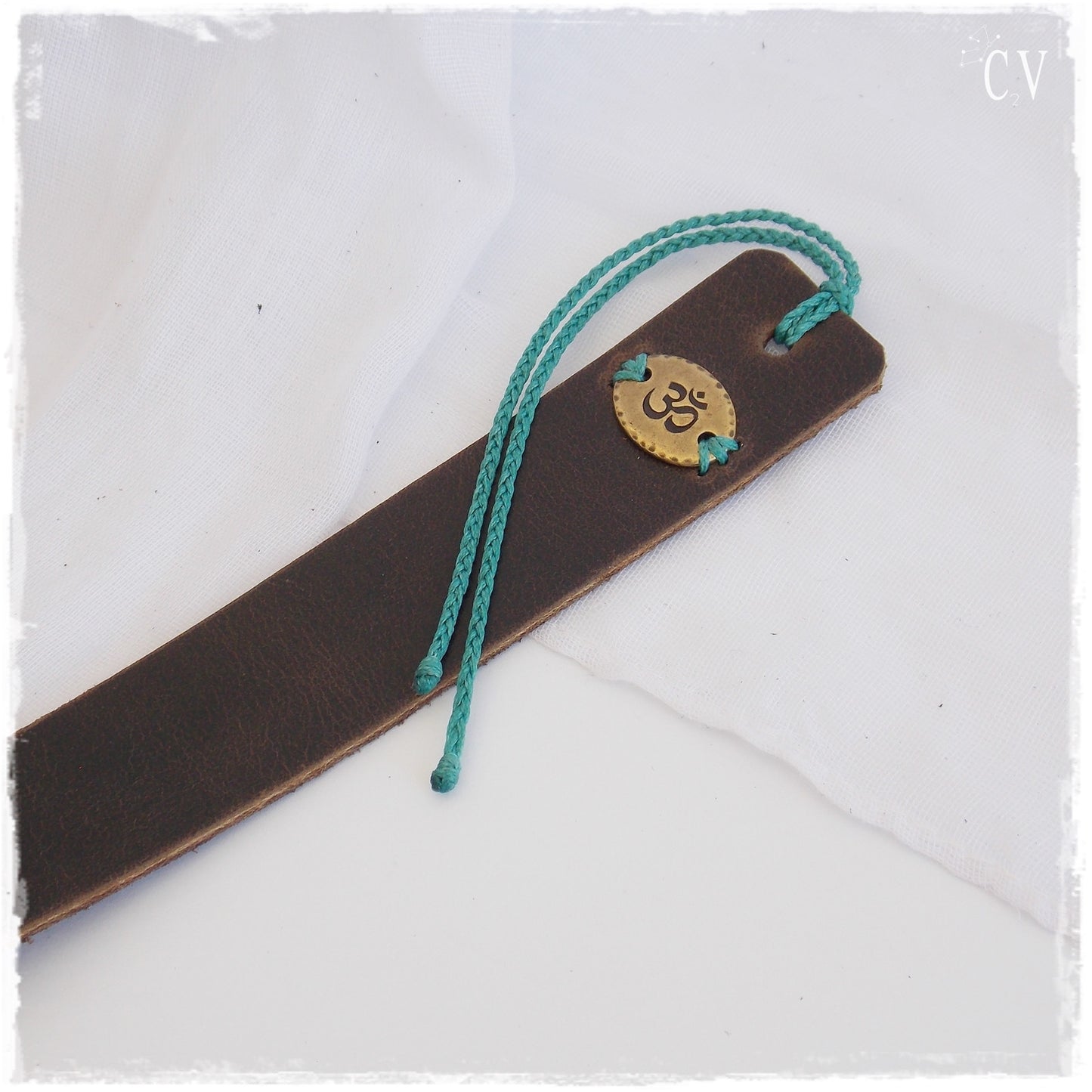 Meditation Leather Bookmark ~