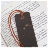 Personalized Aries Leather Bookmark