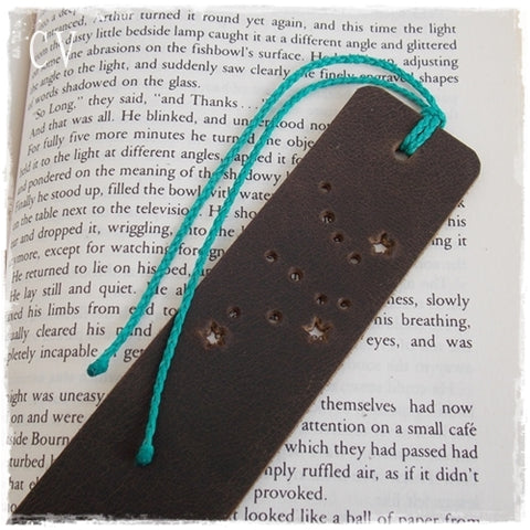 Zodiac Leather Bookmark