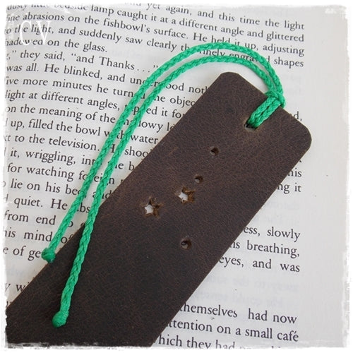 Leather Personalized Cancer Bookmark