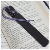 Alternative Black Leather Bookmark