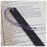 Leather Anniversary Black Engraved Bookmark