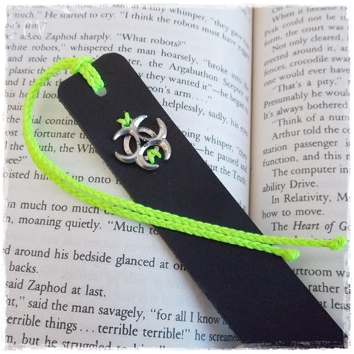 Biohazard Leather Bookmark
