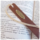 Inspirational Leather Bookmark