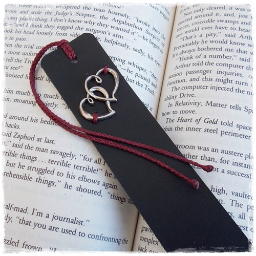 Hollow Hearts Leather Bookmark