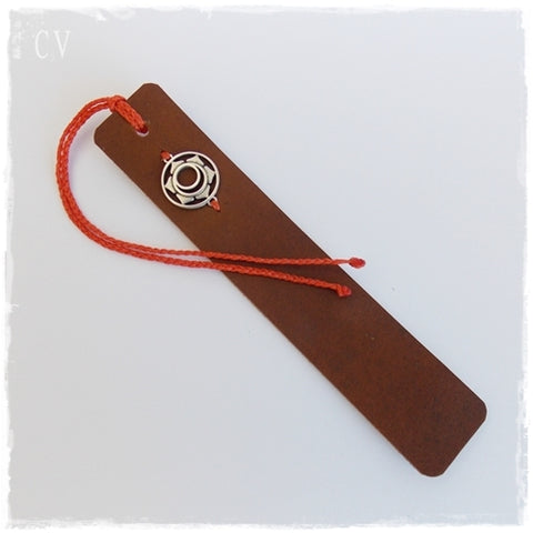 Sacral Chakra Leather Bookmark