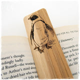 Penguin Laser Engraved Wooden Bookmark